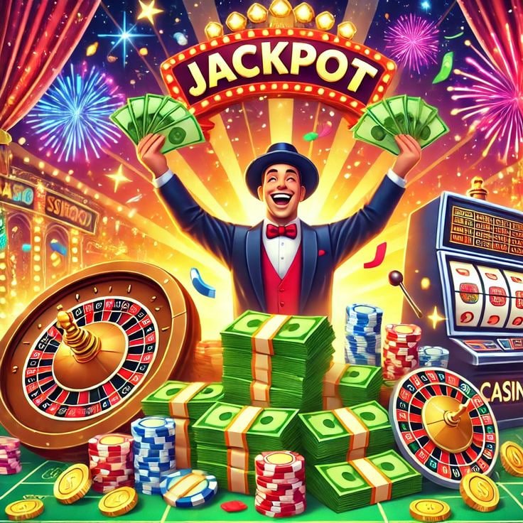 Layar permainan Caribbean Stud Poker dengan area taruhan yang jelas